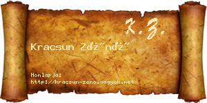 Kracsun Zénó névjegykártya